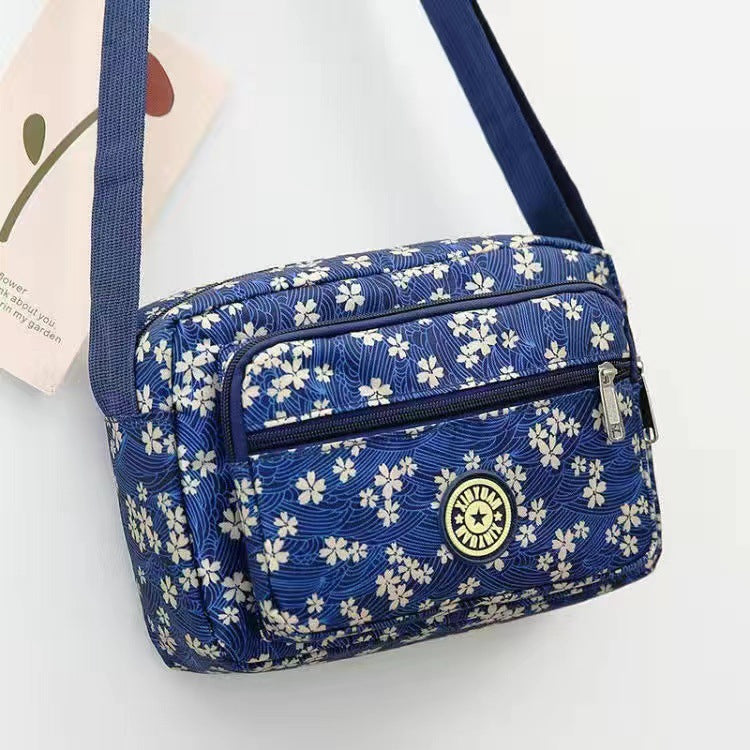 Women's Oxford Stall Large Capacity Leisure Flower Crossbody Bags