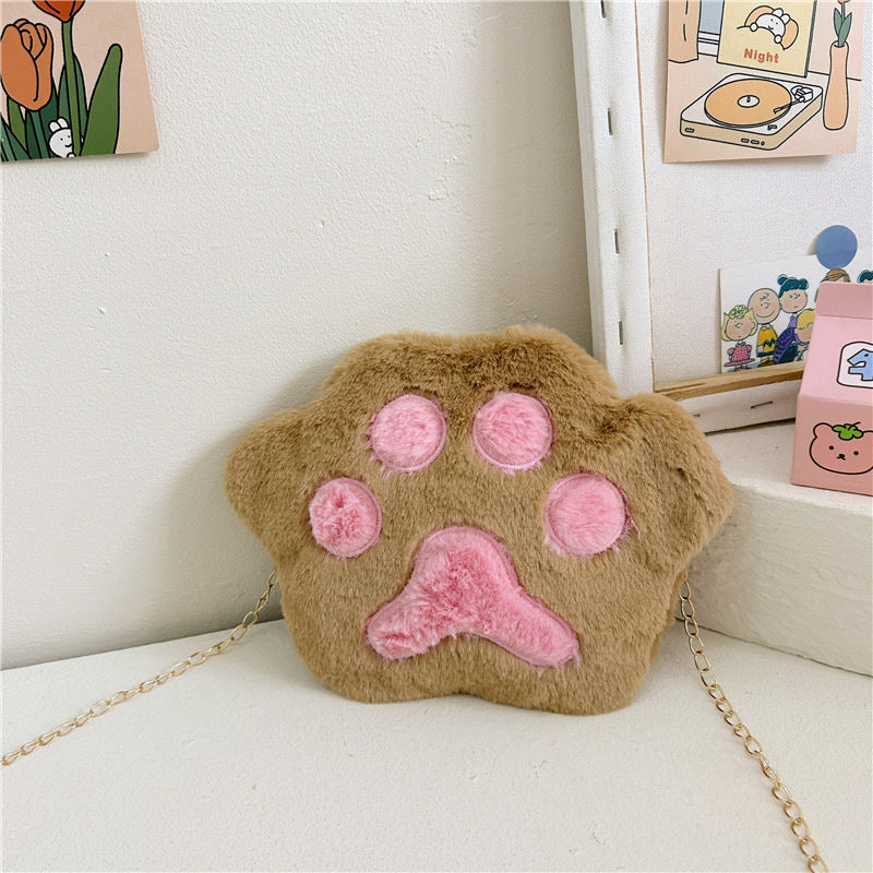 Children's Fashion Plush Creative Cute Brush Simple Women's Messenger Bag