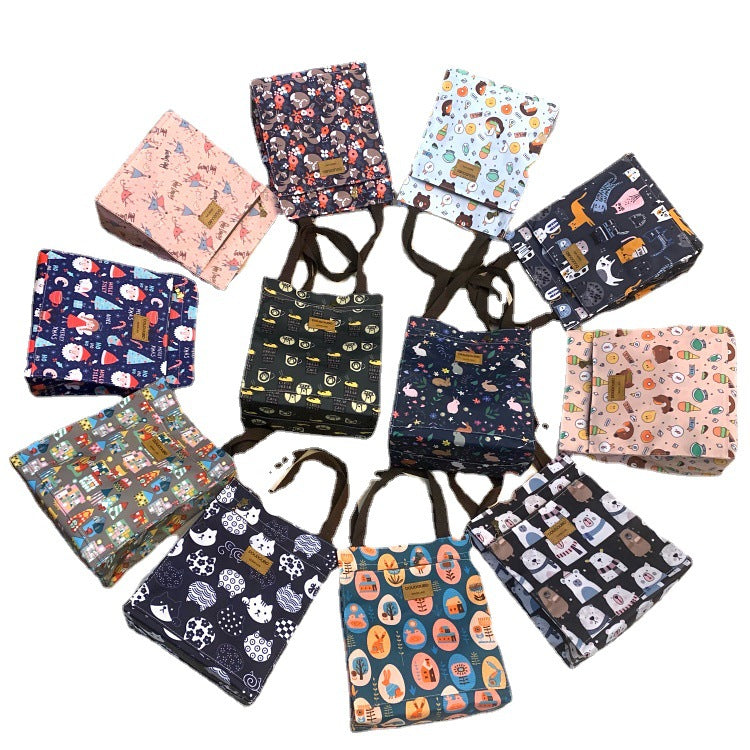 Running Volume Korean Style Waterproof Lunch Box Portable Handbags