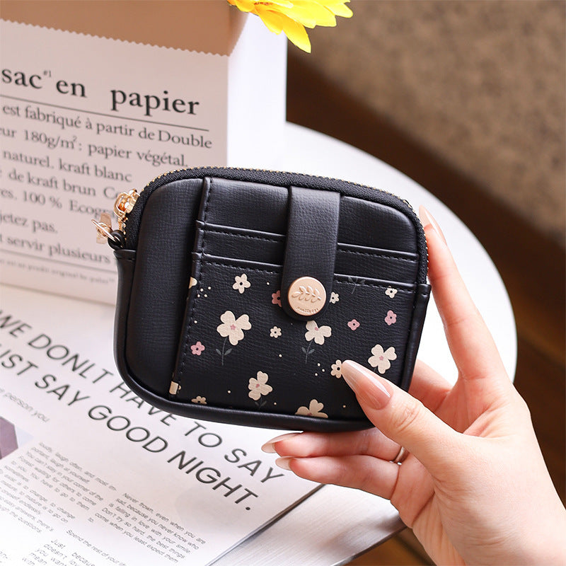 Women's Hobo Leather Short Minimalist Fashionable Printed Ladies Wallet