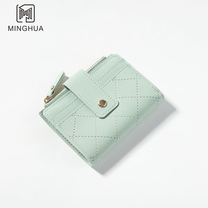 Women's Short Solid Color Summer Zipper Ladies Wallets