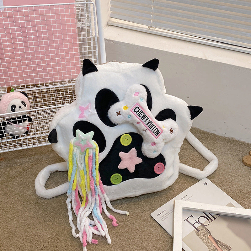 Cute Tassel Cat's Paw Niche Large Backpacks