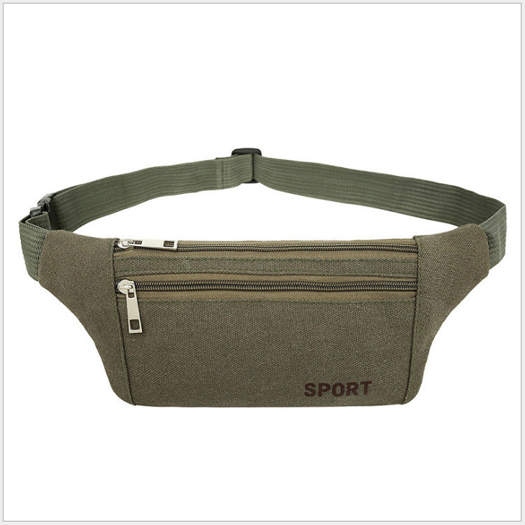 Men's Canvas Leisure Large Capacity Business Checkout Men's Waist Packs