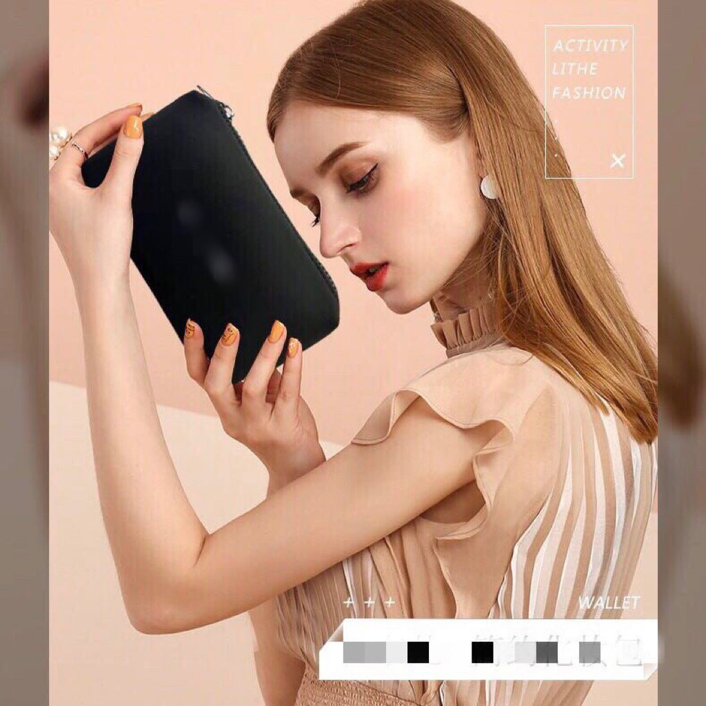 Upgraded Counter Gift Classic Black Neoprene Cosmetic Bags