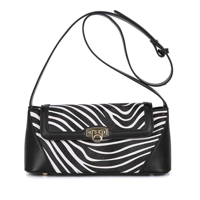 Women's Leopard Print American Style High-grade Stitching Crossbody Bags
