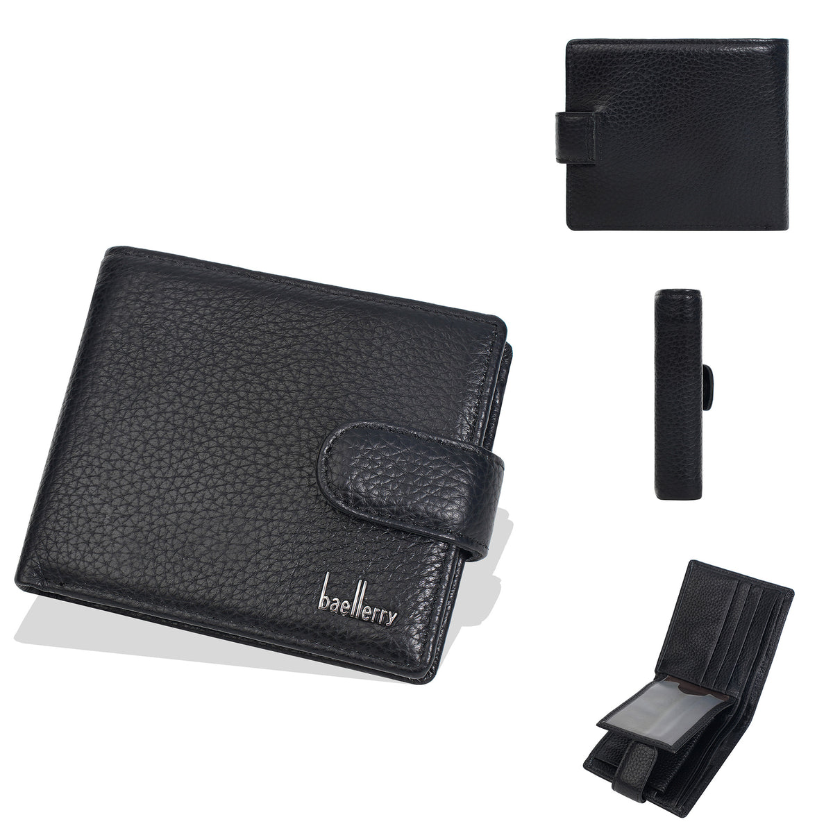 Men's Genuine Leather Snap High Sense Pocket Men's Wallet