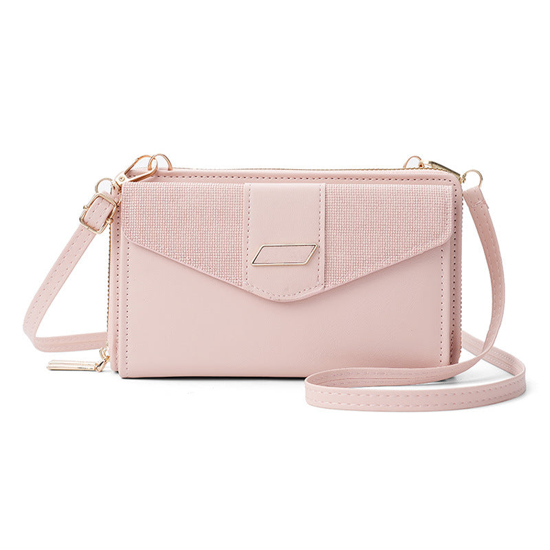 Women's Mobile Long Korean Style Double Zipper Large Phone Bags