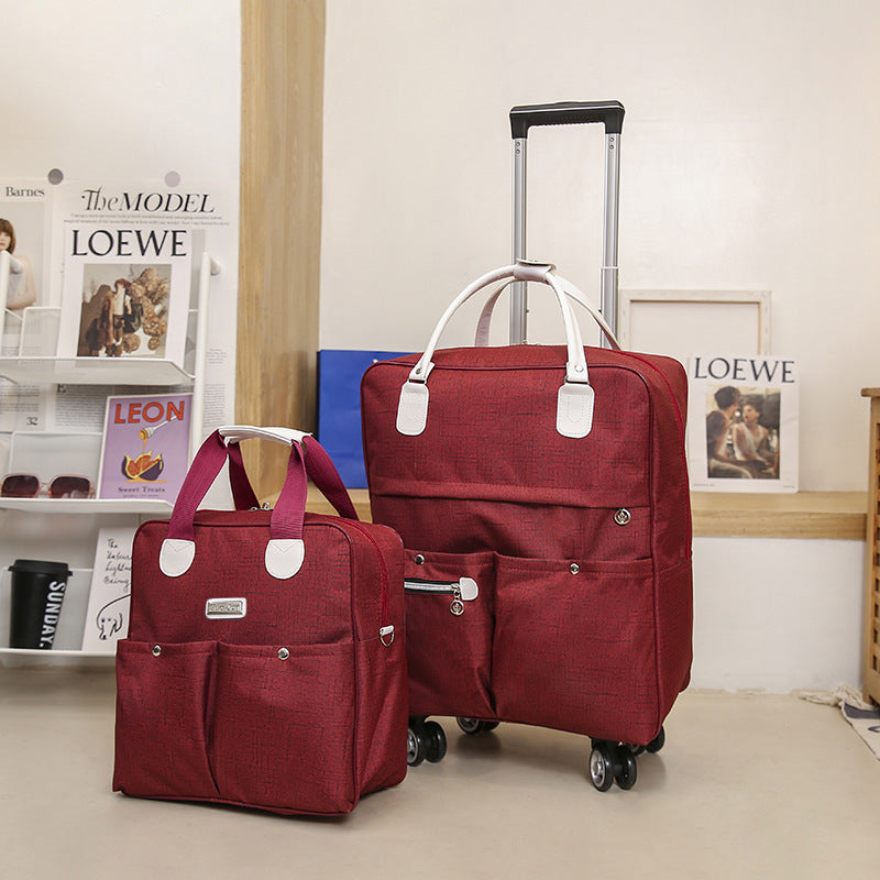 Women's Innovative Portable Folding Buggy Printing Travel Bags