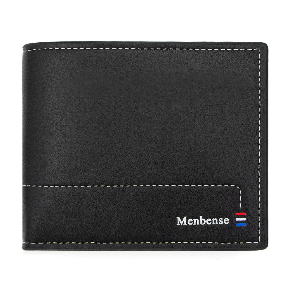 Men's Short Simple Business Multiple Slots Zipper Bags
