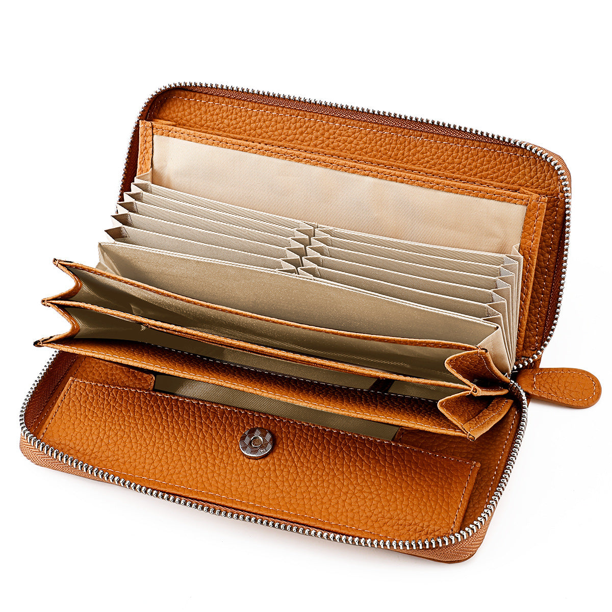 Women's Swiping Leather Long Style Expanding Clutch Ladies Wallet
