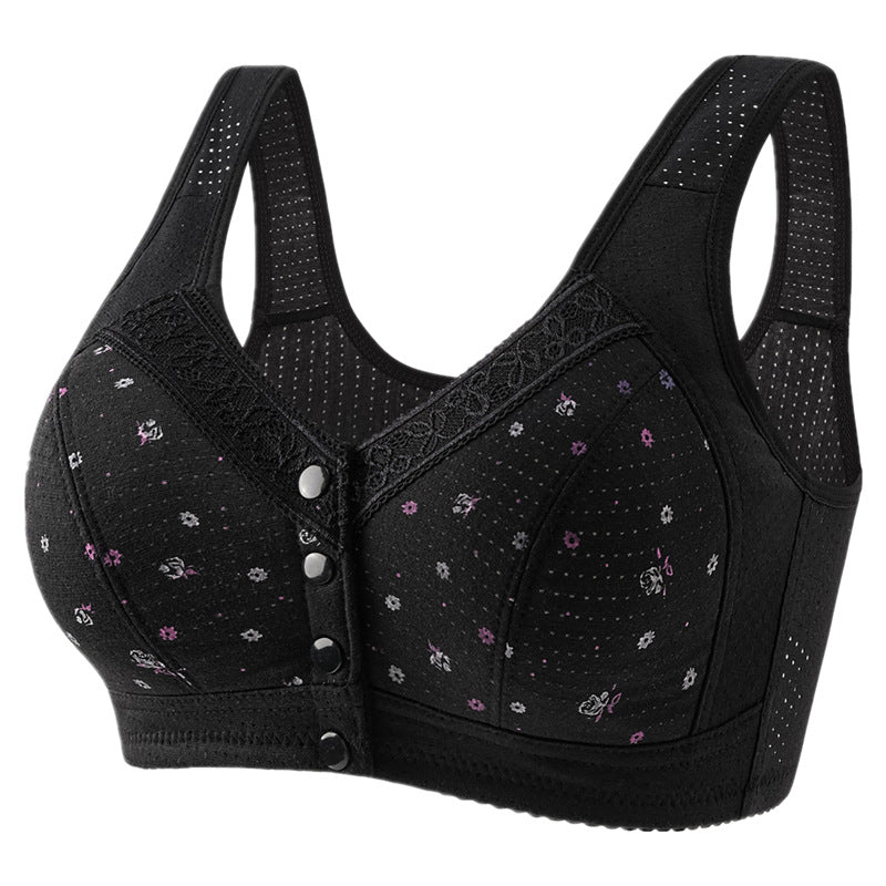 Women's Front Buckle Cotton Vest Underwear Mark Bras