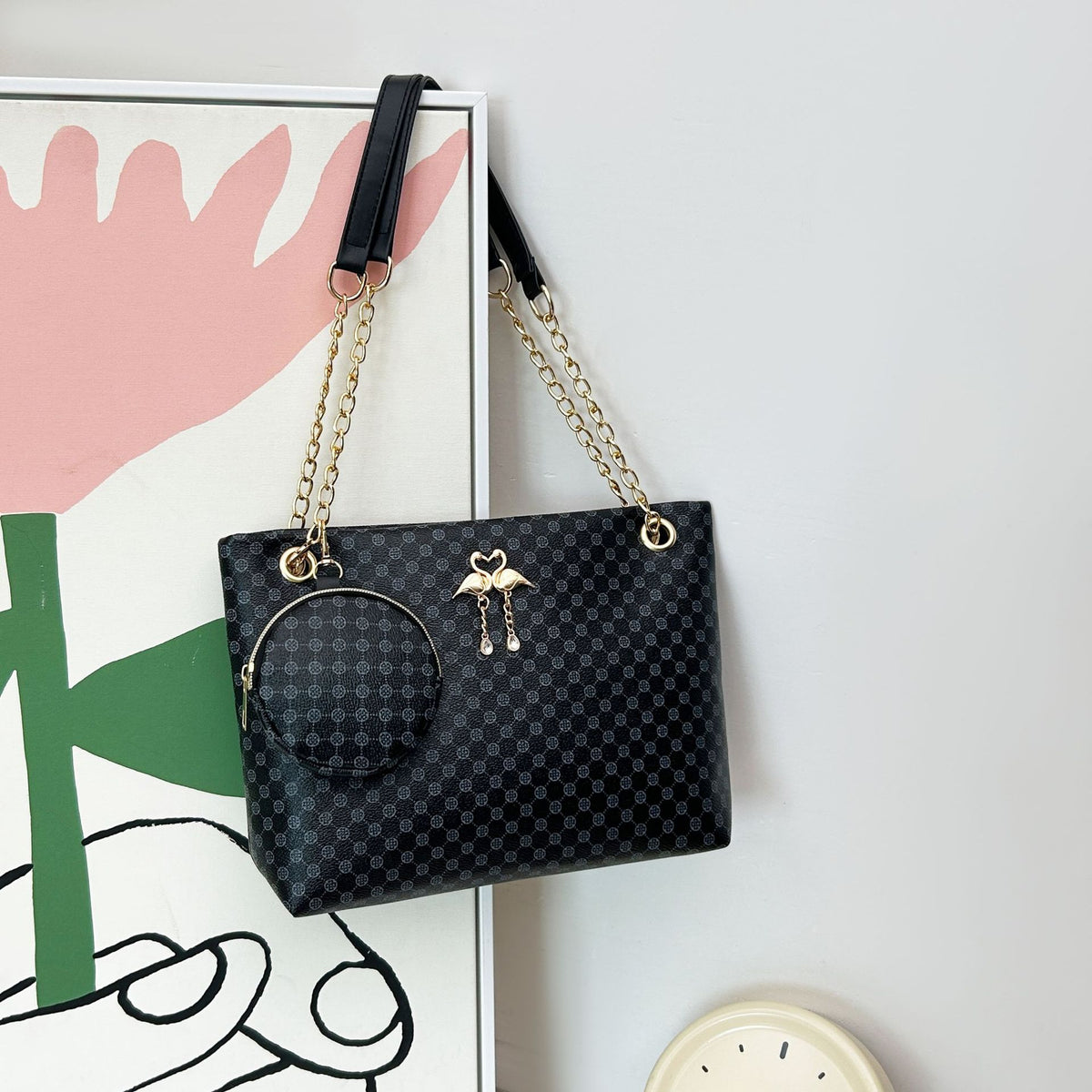 Women's Niche Advanced Texture Two-piece Rhombus Quilted Women's Shoulder Bag