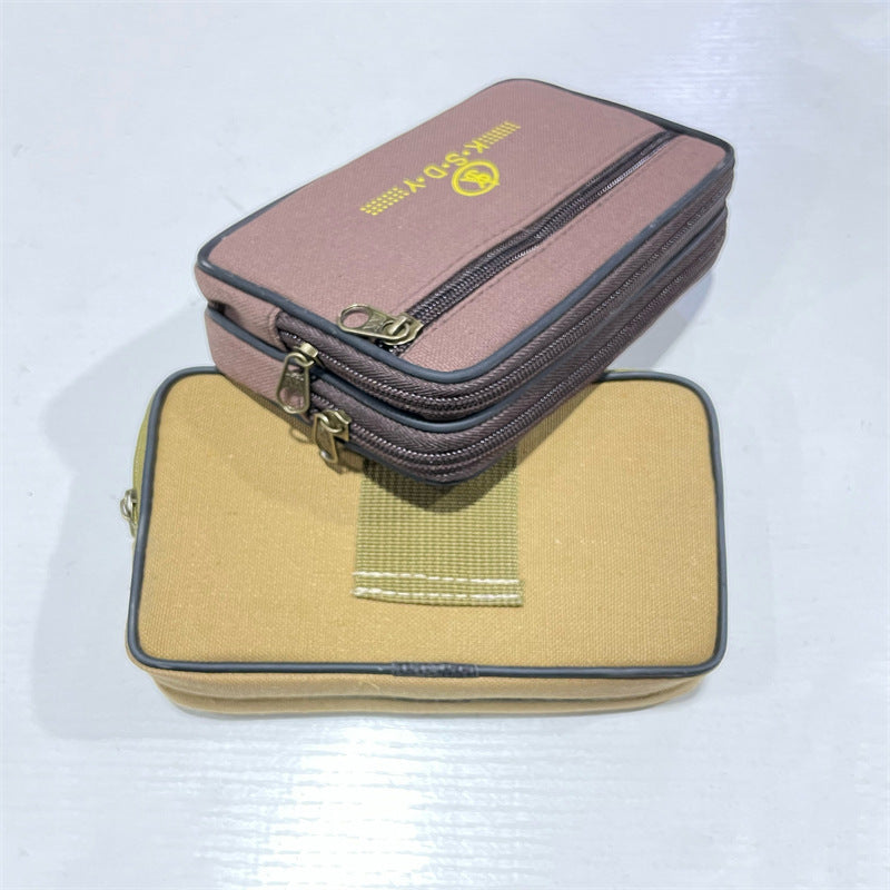 Men's Canvas Mobile Construction Site Large Pannier Men's Waist Packs