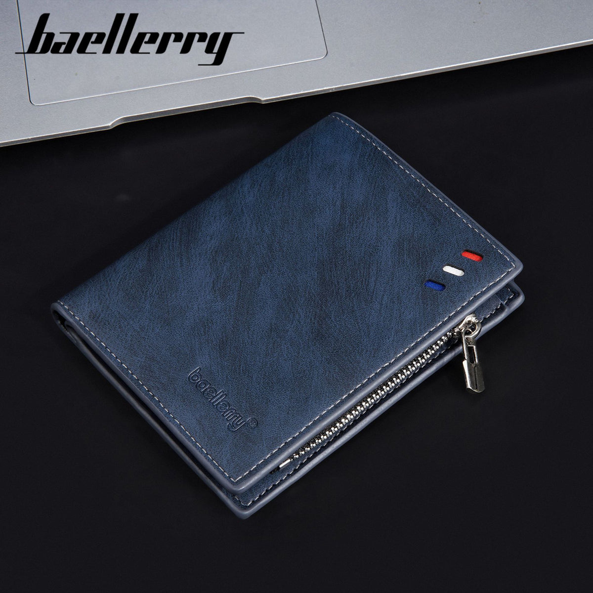Men's Short Business Multiple Slots Zipper Horizontal Men's Wallet