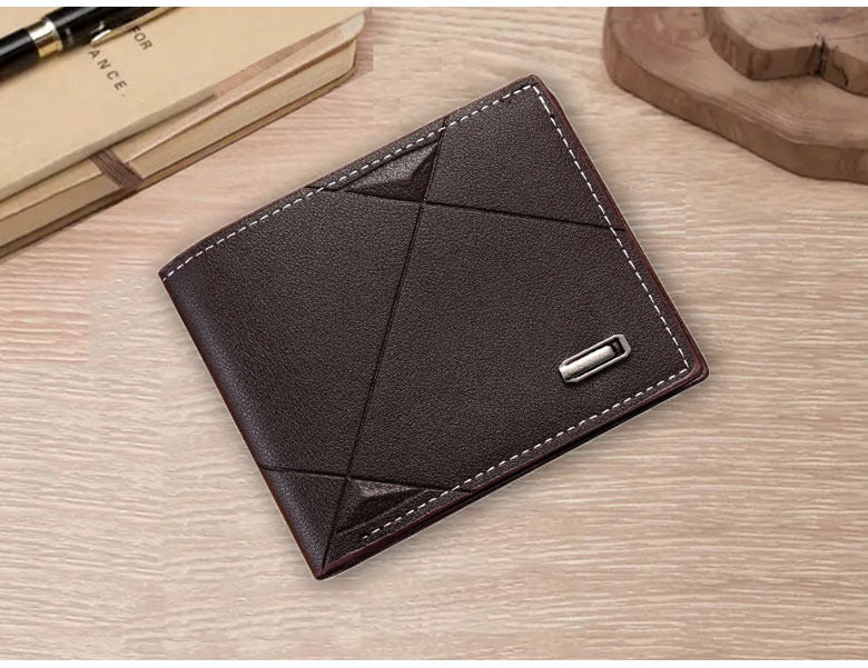 Men's Slots Fashion Leisure Male Youth Two Fold Horizontal Men's Wallets