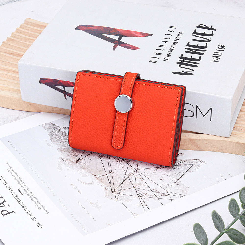 Women's Layer Short Cowhide Mini Fashion Genuine Leather Ladies Wallet
