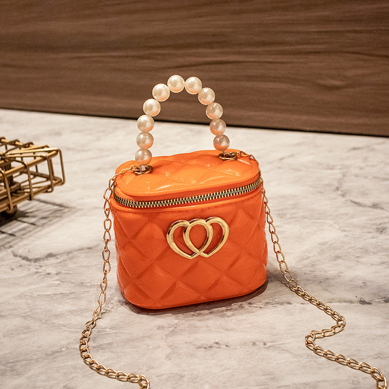 Women's Fashion Jelly Chain Silicone Pearl Handbags