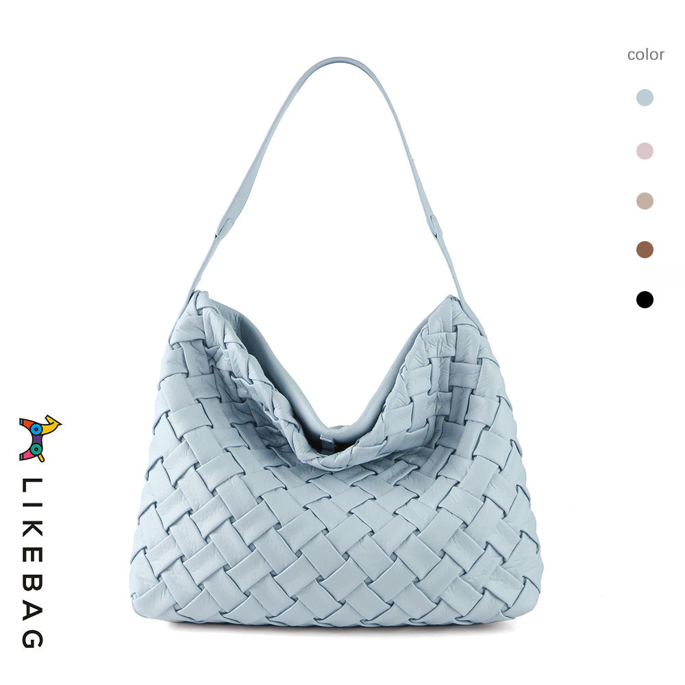 Women's Capacity Composite Portable Soft Leather Textured Women's Shoulder Bag