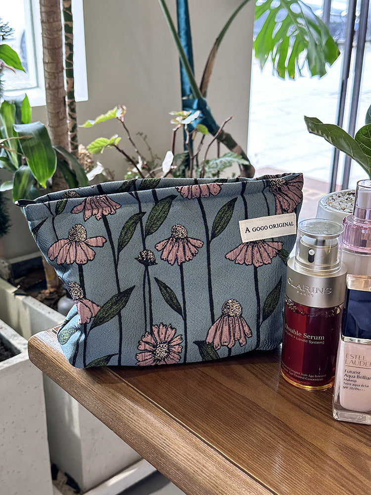 High Sense Artistic Tea Break Large Makeup Bag