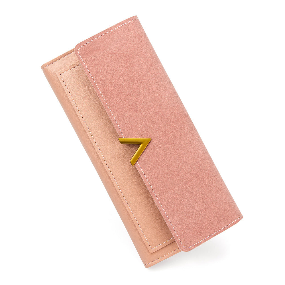 Women's Korean Long Clutch Solid Color Simple Zipper Multiple Ladies Wallet