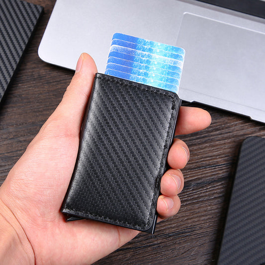 Men's Swiping Automatic Pop-up Slim Credit Metal Card Holder