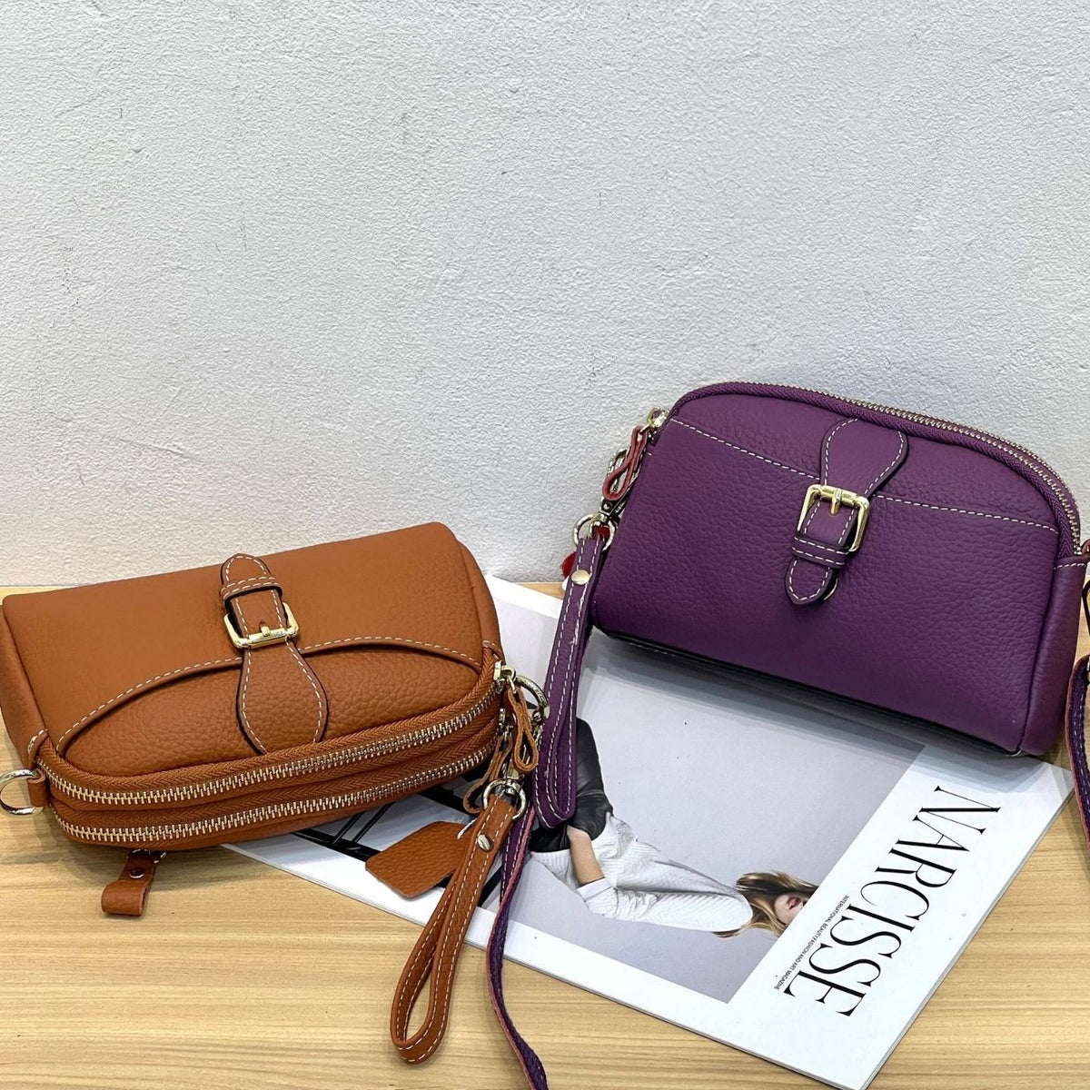 Women's Broadcast First Layer Cowhide Lady's Cute Women's Shoulder Bag