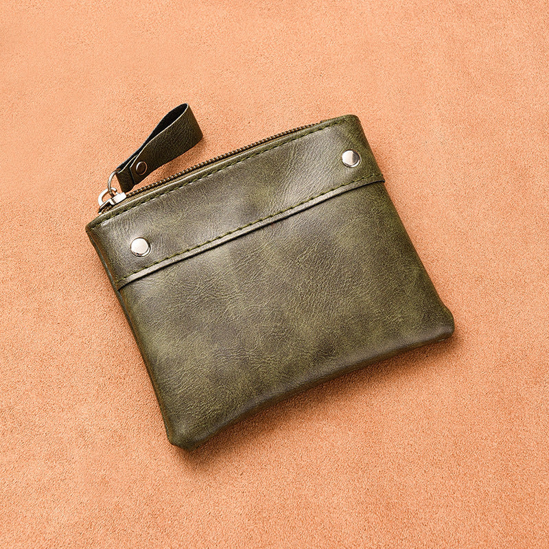 Men's Short Thin Solid Color Pocket Mini Purses