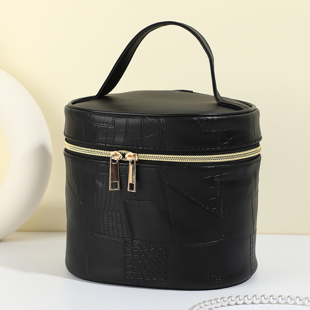Women's Simple Crocodile Pattern High-grade Large Capacity Storage Waterproof Portable Cosmetic Bags