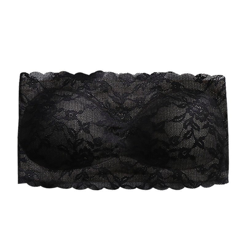 Traceless Lace One-word Back Tube Top Tanks Camis