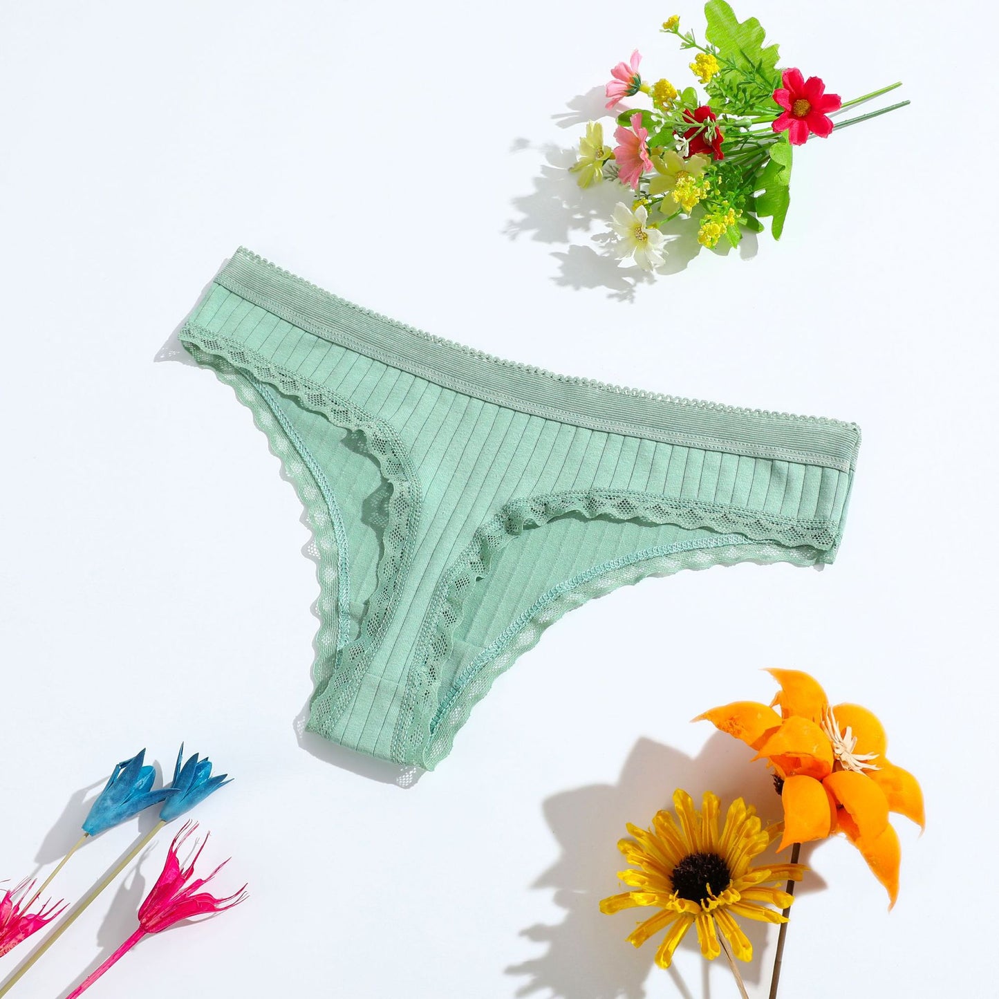 Women's Low Waist Hot Bead Cotton Underwear Panties