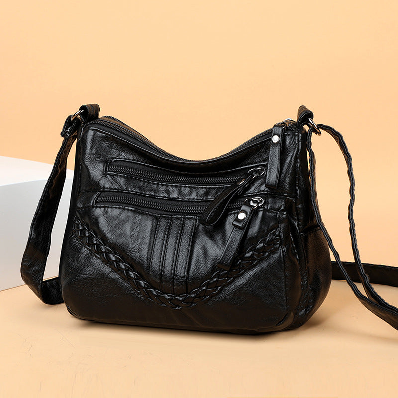 Graceful Women's Large Capacity Mother-in-law Leather Backpacks