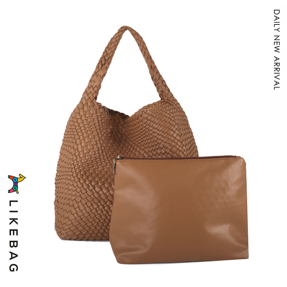 Women's Handmade Woven Fashion Trend Large Capacity Shoulder Bags