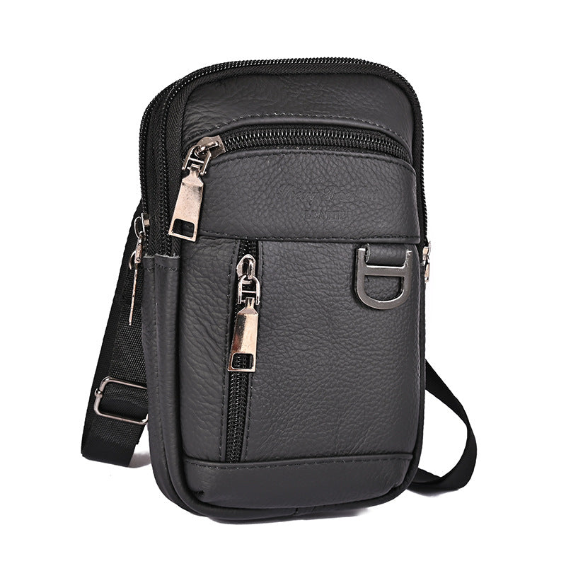 Men's Mini Saddle Genuine Leather Retro Mobile Men's Waist Packs