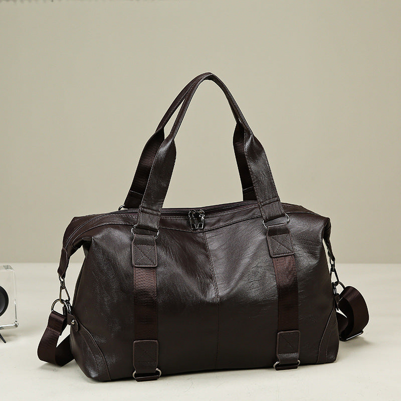Soft Leather Textured Training Large Capacity Leisure Travel Bags