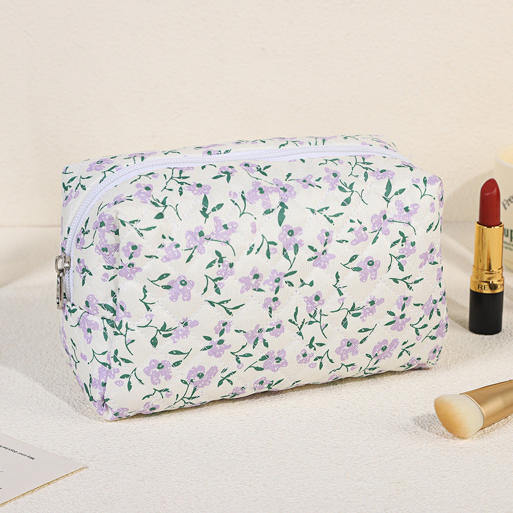 Fresh Floral Cosmetics Storage Exquisite Portable Business Makeup Bag