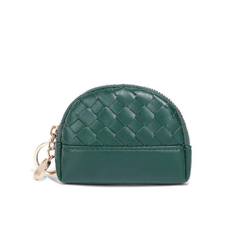 Creative Women's Hand-woven Simple Leather Zipper Ladies Wallet