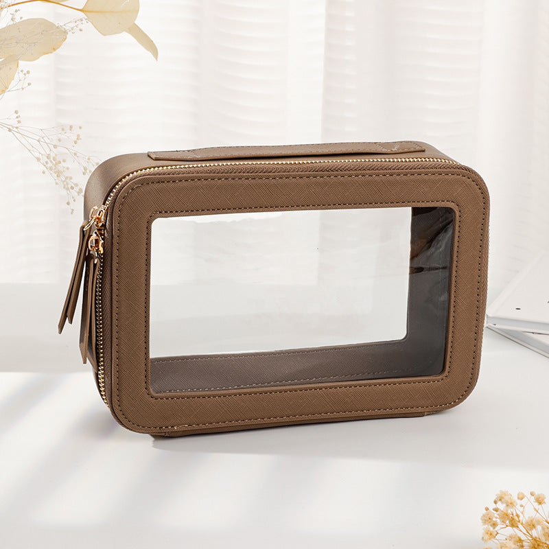 Dry Wet Separation Wash Stitching Large Window Portable High Makeup Bag