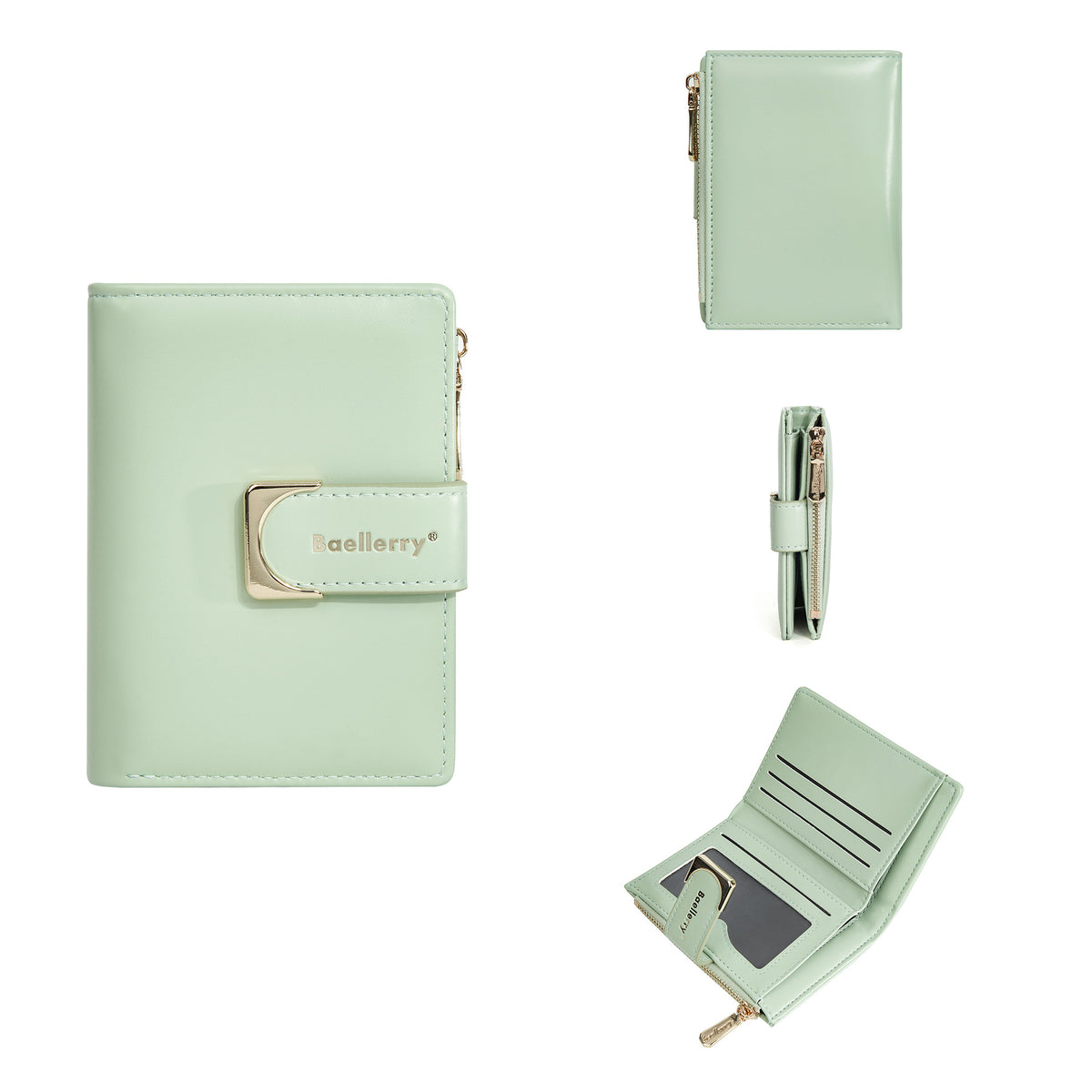 Women's Short Niche Zipper Two-fold Fashion Purses