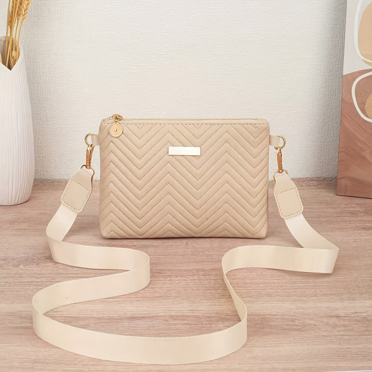 Wave Pattern Portable Fashion Solid Color Change Bags