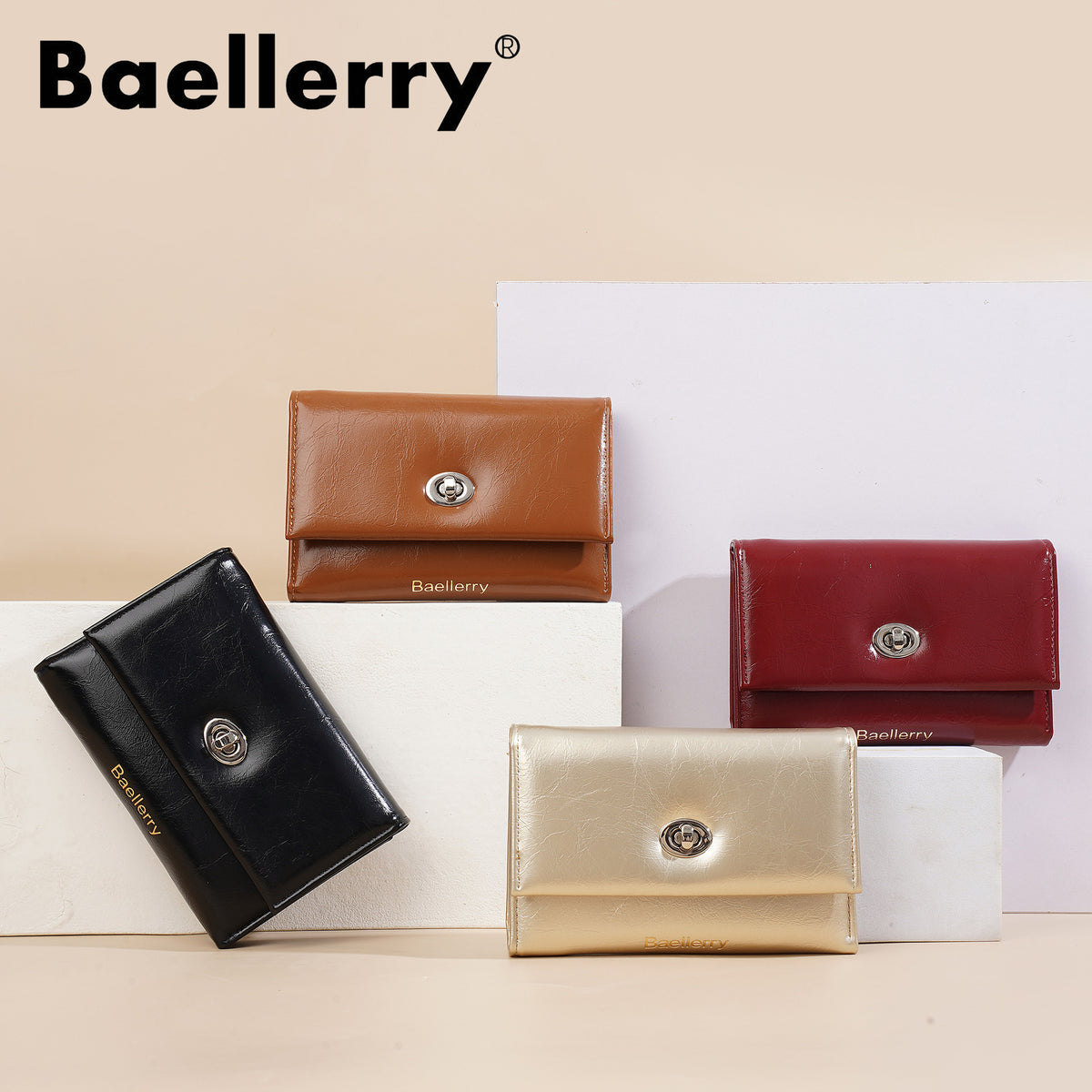 Women's Three-fold Exquisite Short Multiple Slots High-grade Ladies Wallet