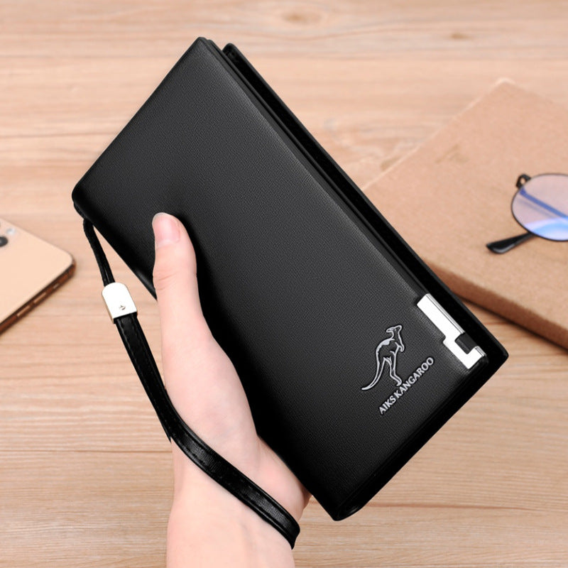 Slouchy Men's Clutch Magnetic Snap Version Men's Wallets