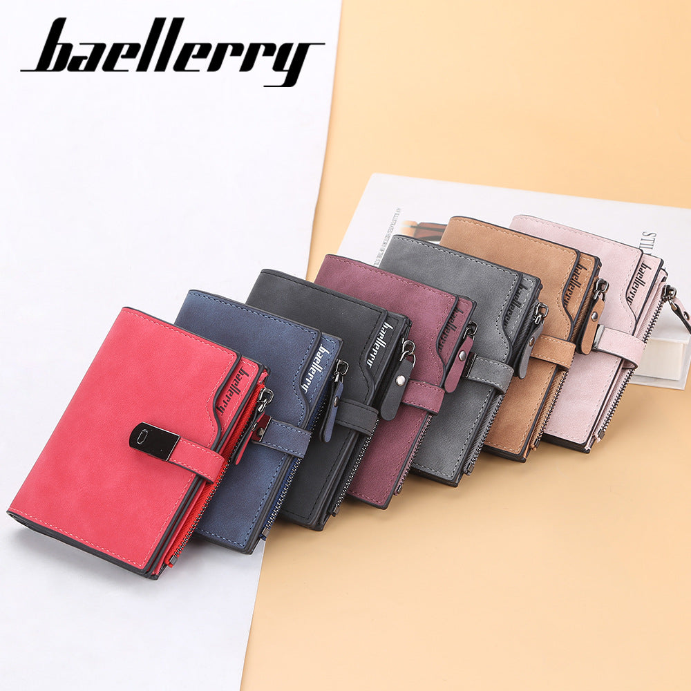 Women's & Men's Short Korean Style Multiple Slots Zipper Ladies Wallet