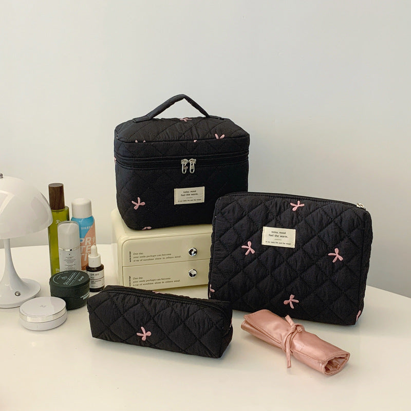 Korean Style Bowknot Niche Pencil Storage Cosmetic Bags