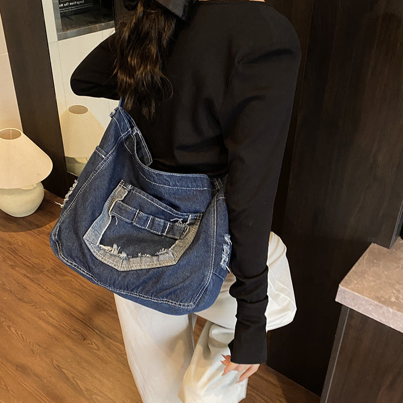Leisure Denim Large Capacity Simple Commute Bags