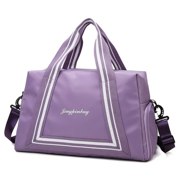 Large Capacity Dry Wet Separation Yoga Fitness Printed Travel Bags