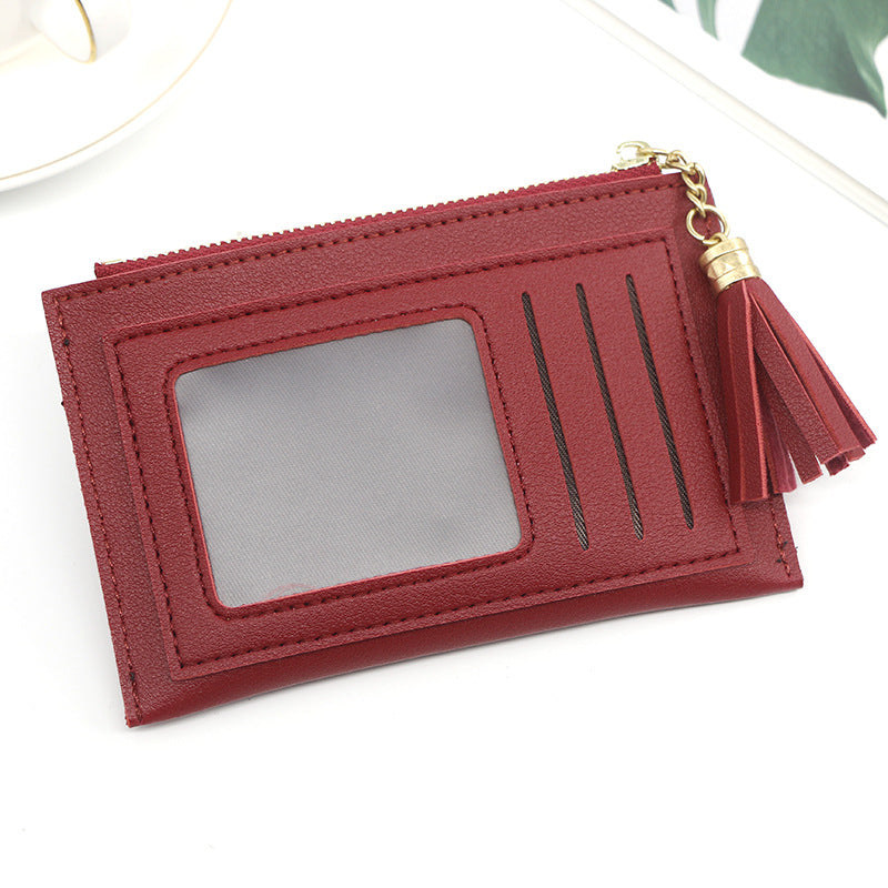 Women's & Men's Commute Both Use With Zipper Solid Card Holder