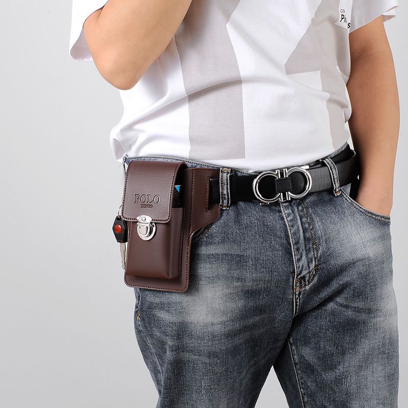 Men's Site Work Leather Can Hold Cigarette Bags