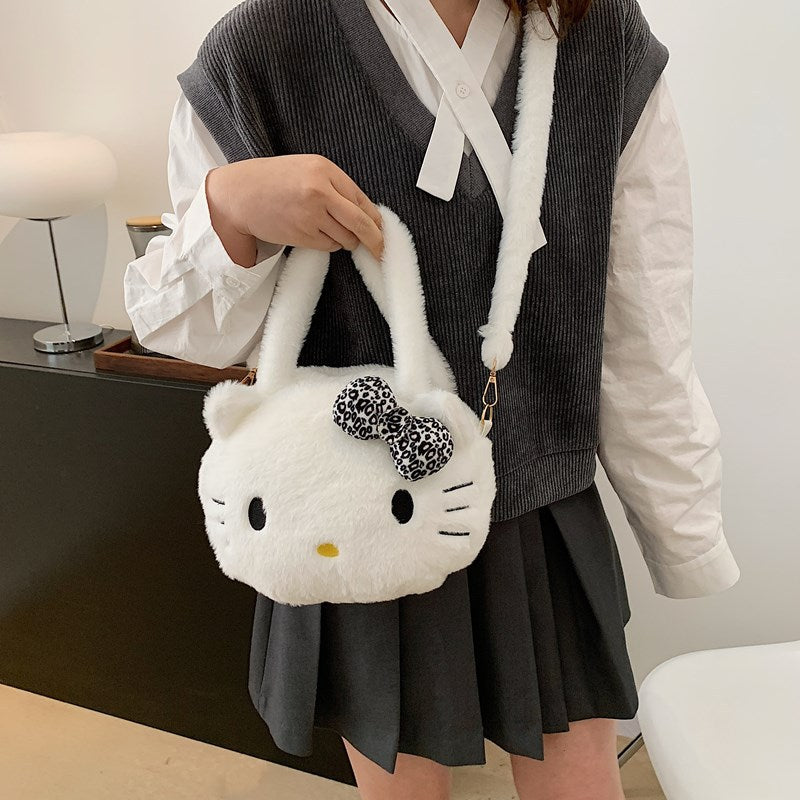 Crane Machines Gift Cartoon Cute Hello Kitty Toy Stitch Plush Women's Messenger Bag