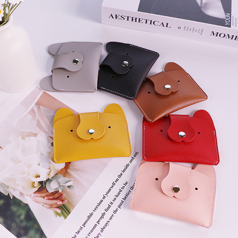 Creative Cartoon Simple Puppy Bus Printable Card Holder