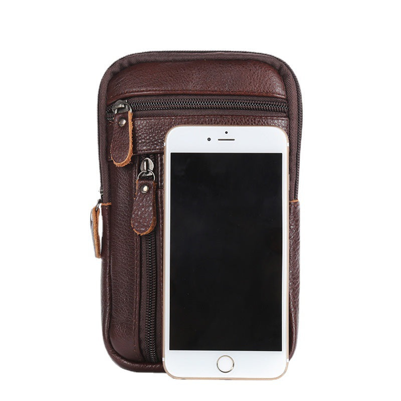 Men's Leather Pocket Mobile Business For Collecting Men's Waist Packs